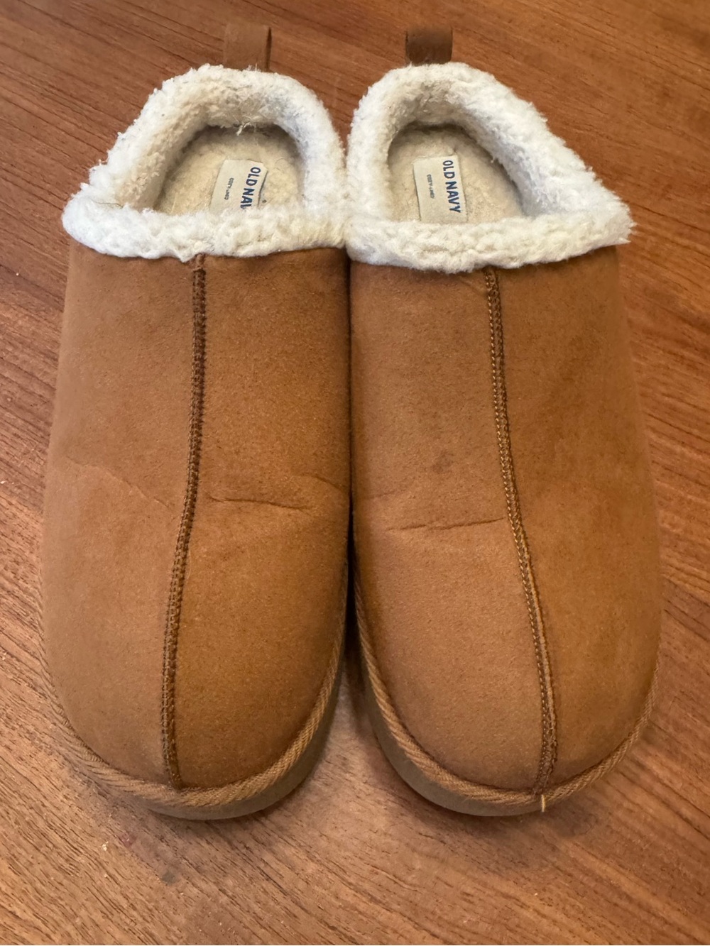 Old Navy Brown Slip-On Sherpa-Lined Platform Clogs